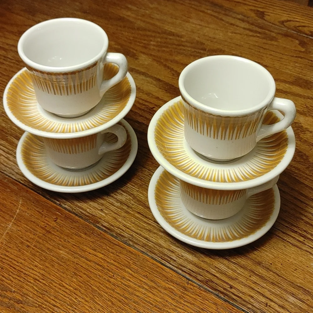 Rare MCM Paul McCobb Jackson China Restaurant Ware Coffee Cup & Saucer